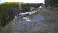 Modrá sjezdovka - dojezd k lanové dráze