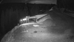 Modrá sjezdovka - dojezd k lanové dráze