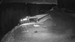 Modrá sjezdovka - dojezd k lanové dráze