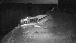 Modrá sjezdovka - dojezd k lanové dráze