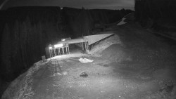 Modrá sjezdovka - dojezd k lanové dráze