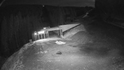 Modrá sjezdovka - dojezd k lanové dráze