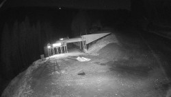 Modrá sjezdovka - dojezd k lanové dráze