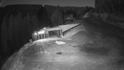 Modrá sjezdovka - dojezd k lanové dráze