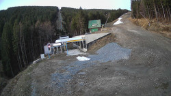 Modrá sjezdovka - dojezd k lanové dráze