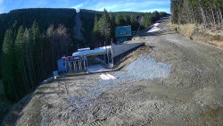 Modrá sjezdovka - dojezd k lanové dráze