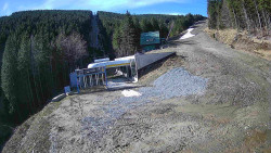 Modrá sjezdovka - dojezd k lanové dráze