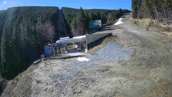 Modrá sjezdovka - dojezd k lanové dráze