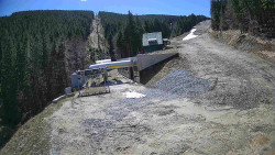 Modrá sjezdovka - dojezd k lanové dráze