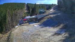 Modrá sjezdovka - dojezd k lanové dráze