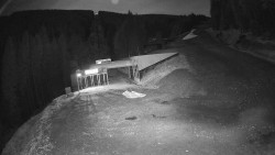 Modrá sjezdovka - dojezd k lanové dráze