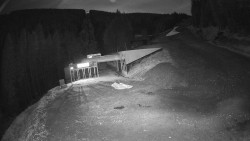 Modrá sjezdovka - dojezd k lanové dráze