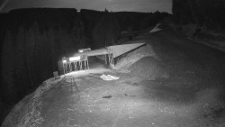 Modrá sjezdovka - dojezd k lanové dráze