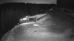 Modrá sjezdovka - dojezd k lanové dráze