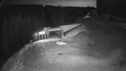 Modrá sjezdovka - dojezd k lanové dráze