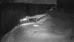 Modrá sjezdovka - dojezd k lanové dráze