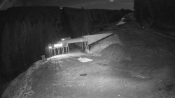 Modrá sjezdovka - dojezd k lanové dráze