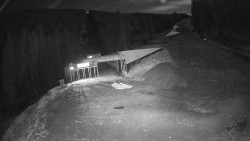 Modrá sjezdovka - dojezd k lanové dráze