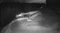 Modrá sjezdovka - dojezd k lanové dráze