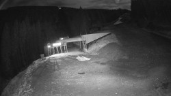 Modrá sjezdovka - dojezd k lanové dráze