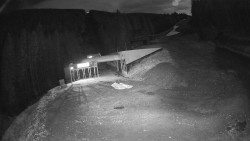 Modrá sjezdovka - dojezd k lanové dráze