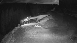 Modrá sjezdovka - dojezd k lanové dráze