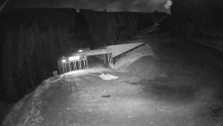 Modrá sjezdovka - dojezd k lanové dráze