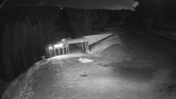 Modrá sjezdovka - dojezd k lanové dráze