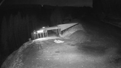 Modrá sjezdovka - dojezd k lanové dráze