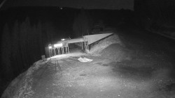 Modrá sjezdovka - dojezd k lanové dráze