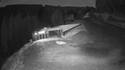 Modrá sjezdovka - dojezd k lanové dráze