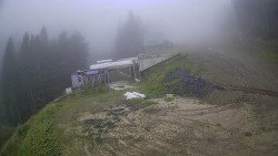 Modrá sjezdovka - dojezd k lanové dráze