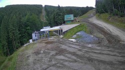 Blaue Skipiste – Abfahrt zur Seilbahnstation