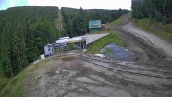 Blaue Skipiste – Abfahrt zur Seilbahnstation