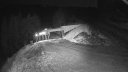 Blaue Skipiste – Abfahrt zur Seilbahnstation
