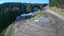 Blaue Skipiste – Abfahrt zur Seilbahnstation