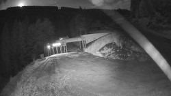 Blaue Skipiste – Abfahrt zur Seilbahnstation