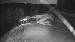 Blue ski slope – run to the cable car station