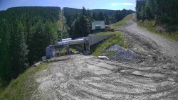 Blaue Skipiste – Abfahrt zur Seilbahnstation