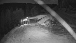 Modrá sjezdovka - dojezd k lanové dráze
