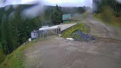 Modrá sjezdovka - dojezd k lanové dráze