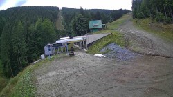 Modrá sjezdovka - dojezd k lanové dráze
