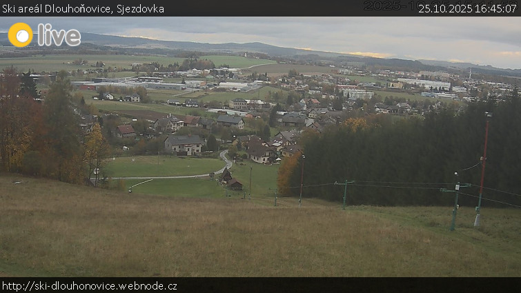 Ski areál Dlouhoňovice - Sjezdovka - 25.10.2025 v 16:45 Ski areál Dlouhoňovice - Sjezdovka - 25.10.2025 v 16:45