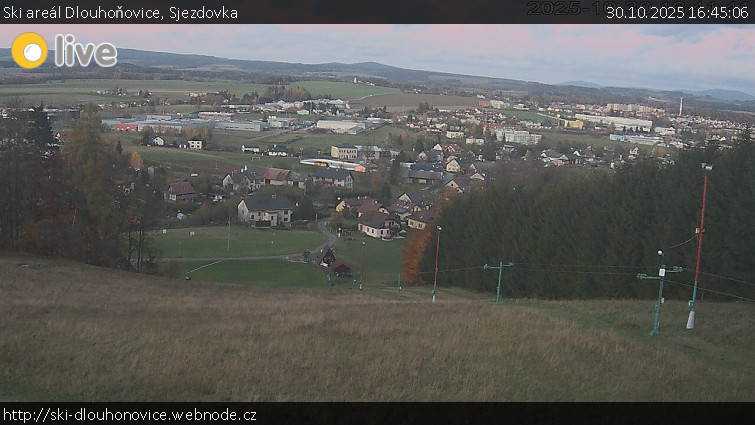 Ski areál Dlouhoňovice - Sjezdovka - 30.10.2025 v 16:45 Ski areál Dlouhoňovice - Sjezdovka - 30.10.2025 v 16:45