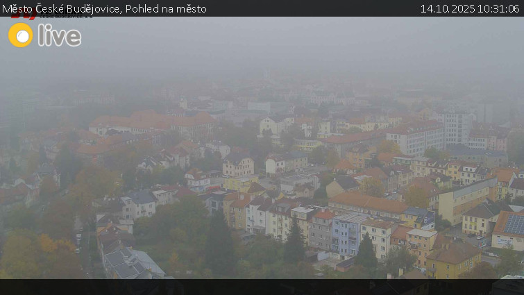 Město České Budějovice - Pohled na město - 14.10.2025 v 10:31 Město České Budějovice - Pohled na město - 14.10.2025 v 10:31