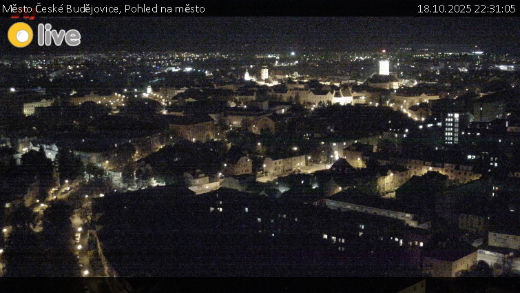 Město České Budějovice - Pohled na město - 18.10.2025 v 22:31 Město České Budějovice - Pohled na město - 18.10.2025 v 22:31
