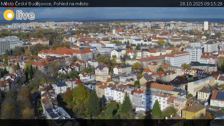 Město České Budějovice - Pohled na město - 28.10.2025 v 09:15 Město České Budějovice - Pohled na město - 28.10.2025 v 09:15