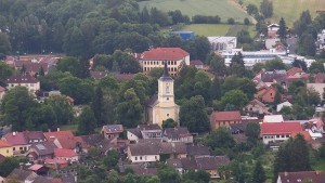 Stadt Olešnice - Blick auf die Stadt - 16.6.2026 v 19:51 Stadt Olešnice - Blick auf die Stadt - 16.6.2026 v 19:51