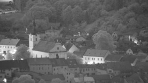 Stadt Olešnice - Blick auf die Stadt - 1.8.2026 v 04:45 Stadt Olešnice - Blick auf die Stadt - 1.8.2026 v 04:45