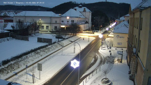 Město Tišnov - Riegerova ulice - 1.1.2026 v 07:30 Město Tišnov - Riegerova ulice - 1.1.2026 v 07:30